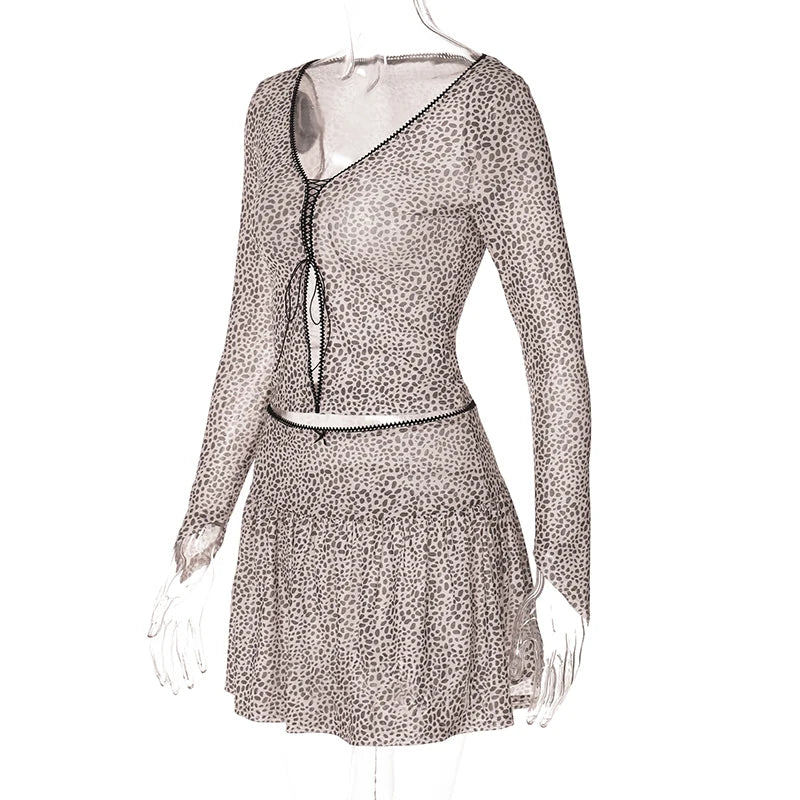 Ensemble Léopard Top & Jupe
