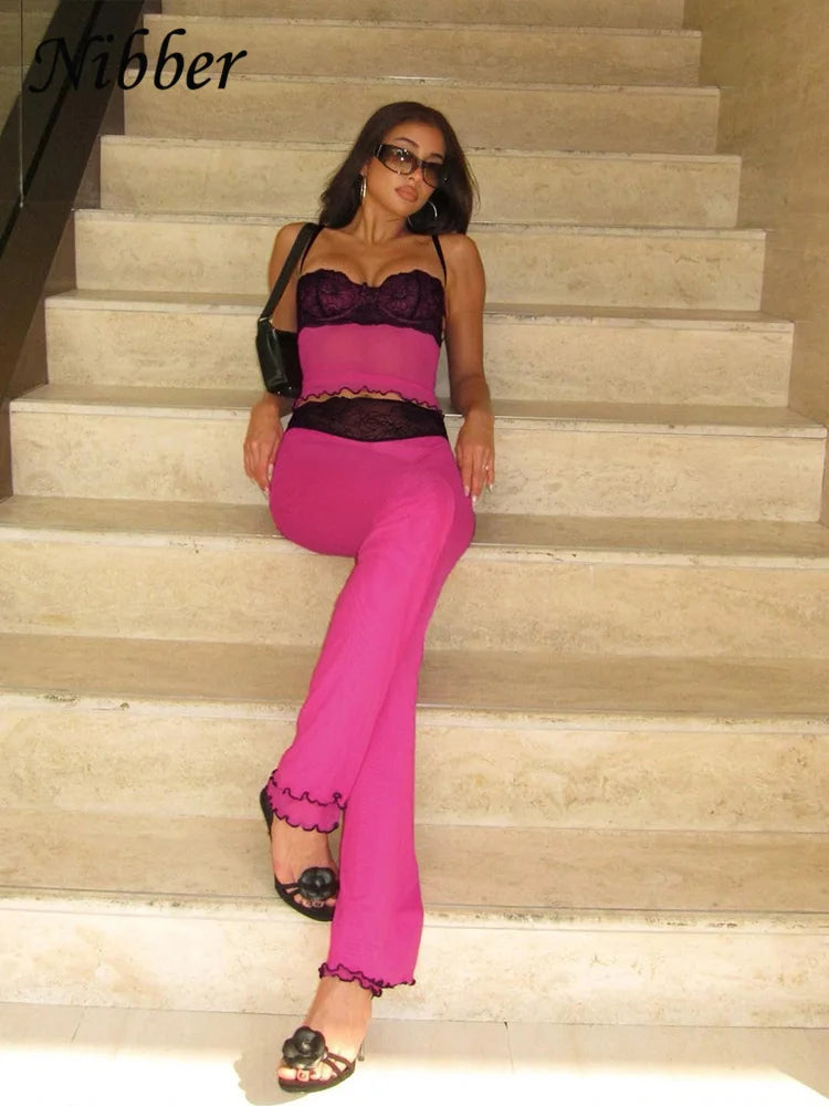 Ensemble Mesh Top & Pantalon