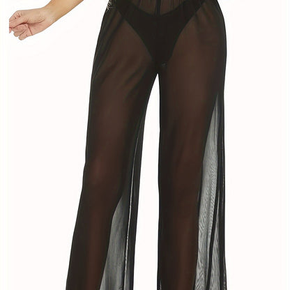 Pantalon fluide transparent