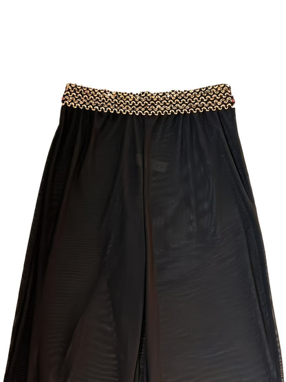 Pantalon fluide transparent