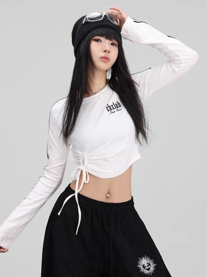 Crop Top Sportswear à Cordon