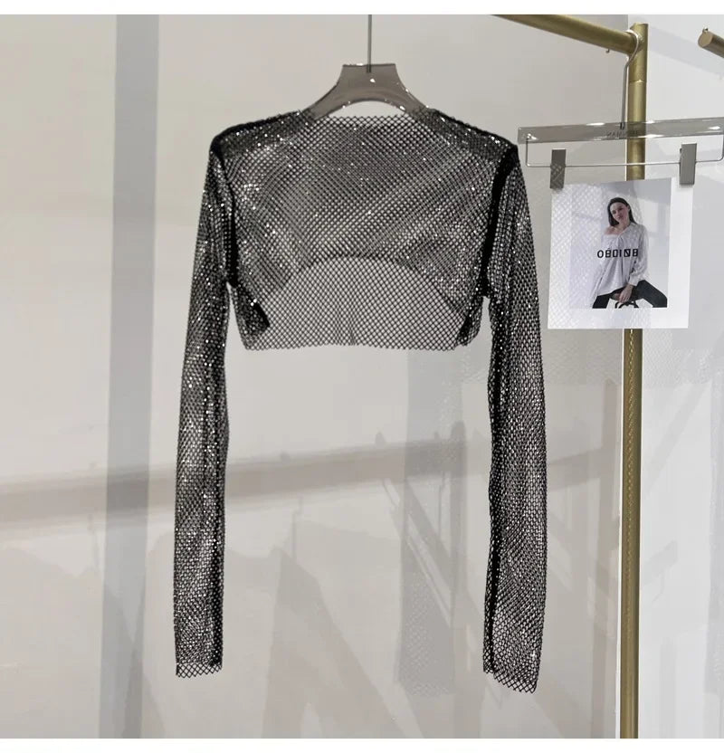 Crop Top Maille & Strass