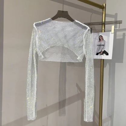 Crop Top Maille & Strass