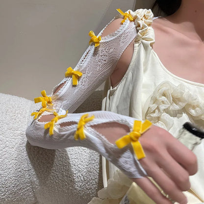 Veste à Dentelle avec Nœuds