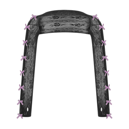 Veste à Dentelle avec Nœuds