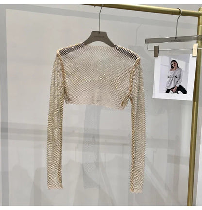Crop Top Maille & Strass