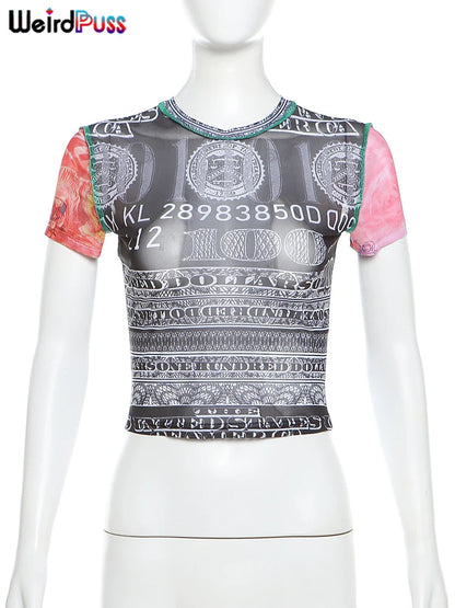 T-Shirt Patchwork Dollar