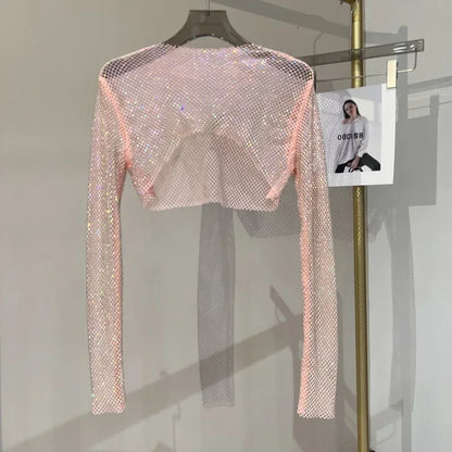 Crop Top Maille & Strass