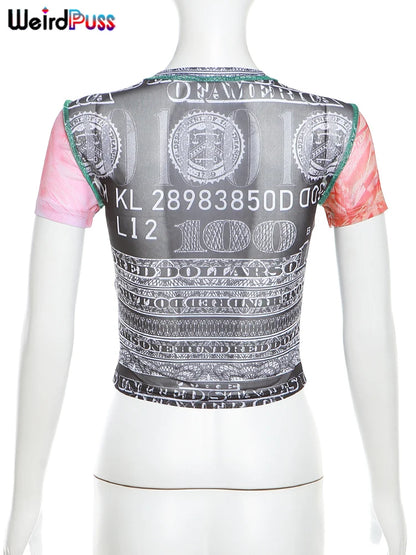 T-Shirt Patchwork Dollar
