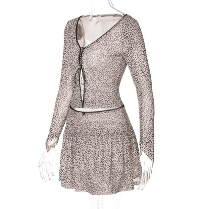 Ensemble Léopard Top & Jupe