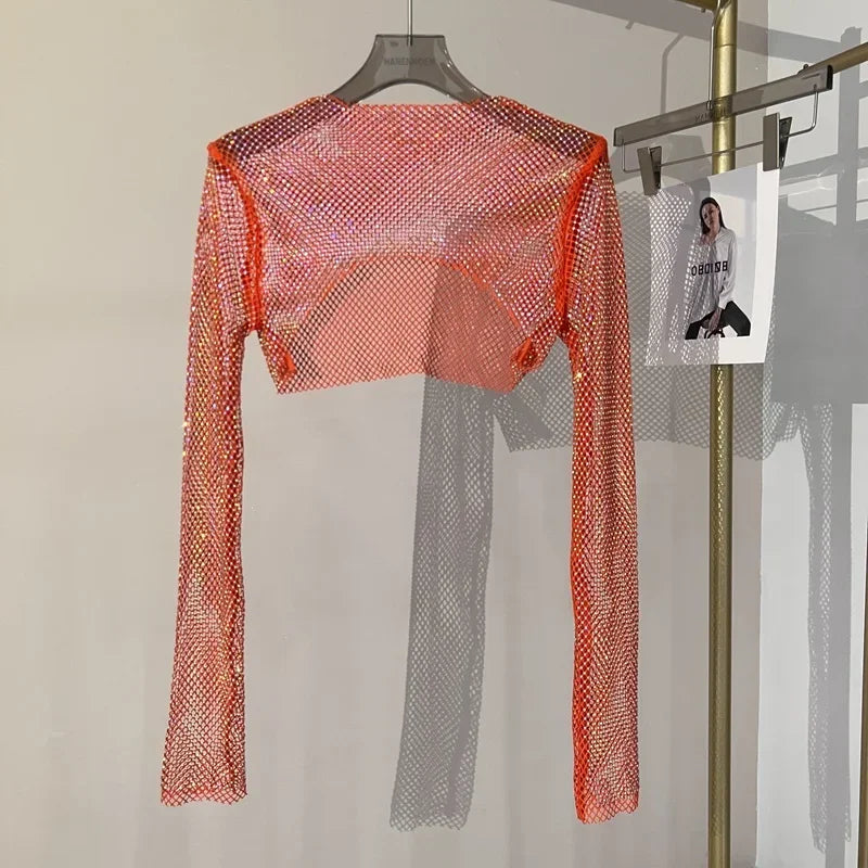 Crop Top Maille & Strass