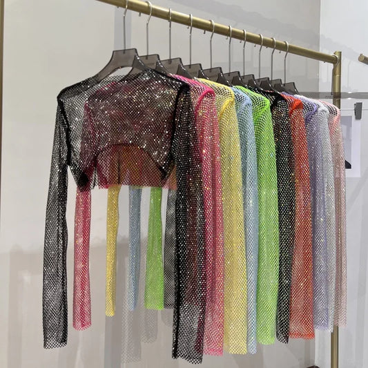 Crop Top Maille & Strass