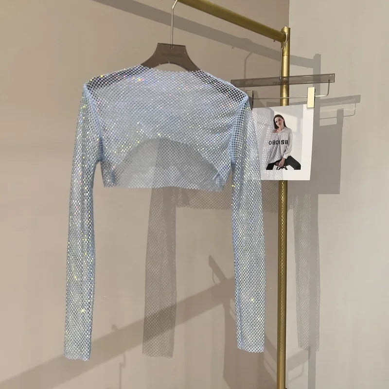 Crop Top Maille & Strass