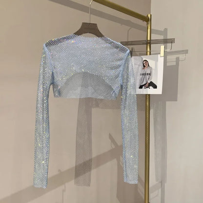 Crop Top Maille & Strass