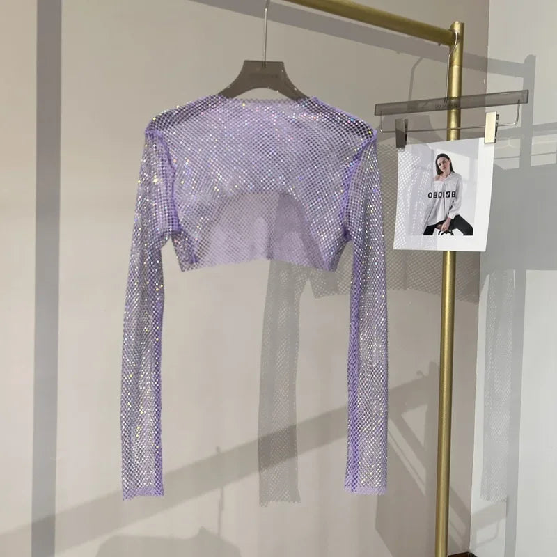 Crop Top Maille & Strass