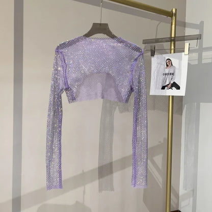 Crop Top Maille & Strass