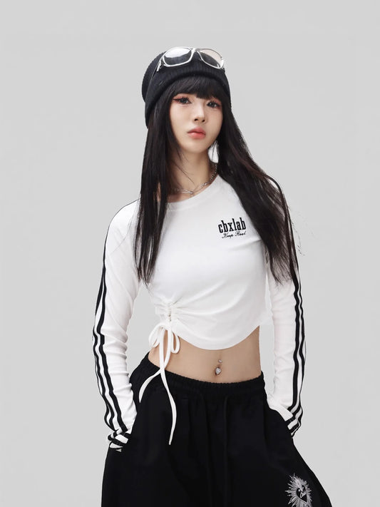 Crop Top Sportswear à Cordon
