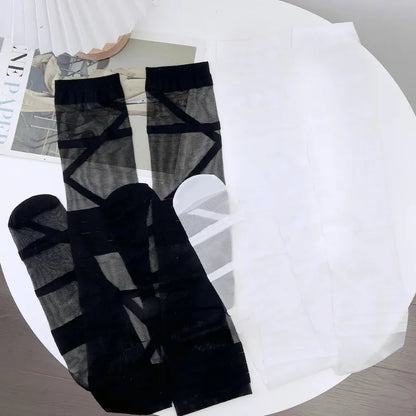 Bas Transparence & Bandage – Sexy et Hypnotisant
