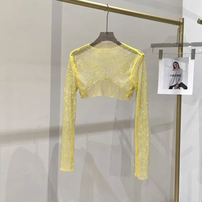 Crop Top Maille & Strass