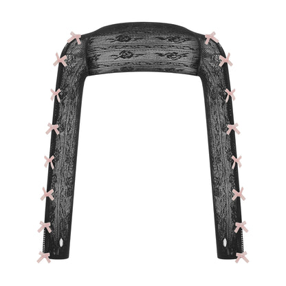 Veste à Dentelle avec Nœuds