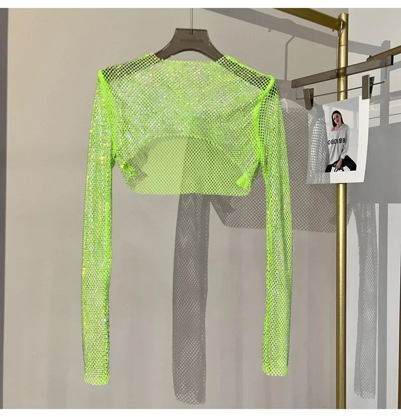 Crop Top Maille & Strass