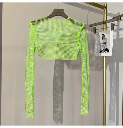 Crop Top Maille & Strass