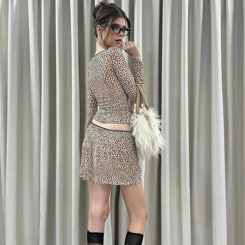 Ensemble Léopard Top & Jupe